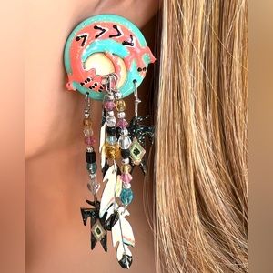 Lunch at the Ritz Vintage Southwestern Desert earrings